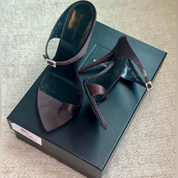 Saint Laurent Dive Open Toe Mules - Picture 2 of 12